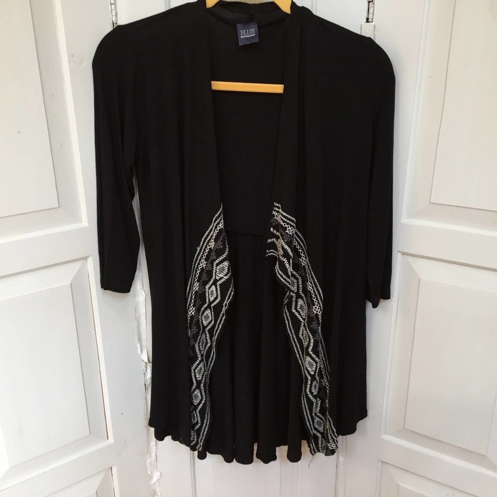 Blue Saks Fifth Avenue Tribal Cardigan